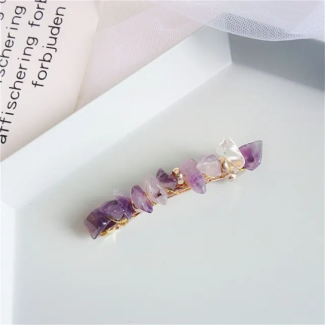 Spring clip hairpin one word clip with bangs clip Purple - Shop at LoveMi