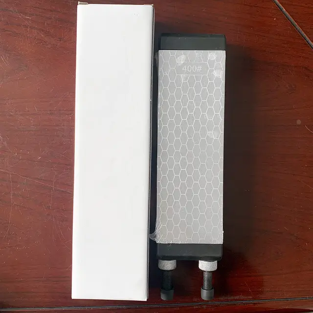 Kitchen Knife Diamond Double sided Sharpening Stone Silver - Shop at LoveMi