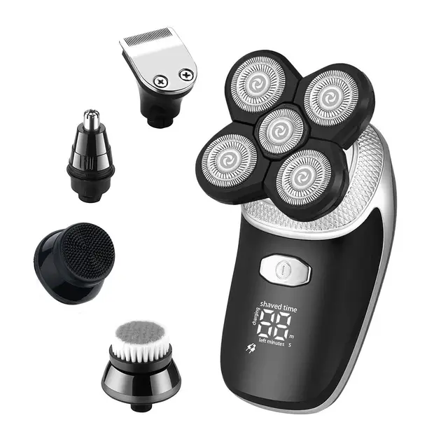 Men's Rechargeable 3D Razor Multifunctional Cleansing and Shaving Black - Shop at LoveMi