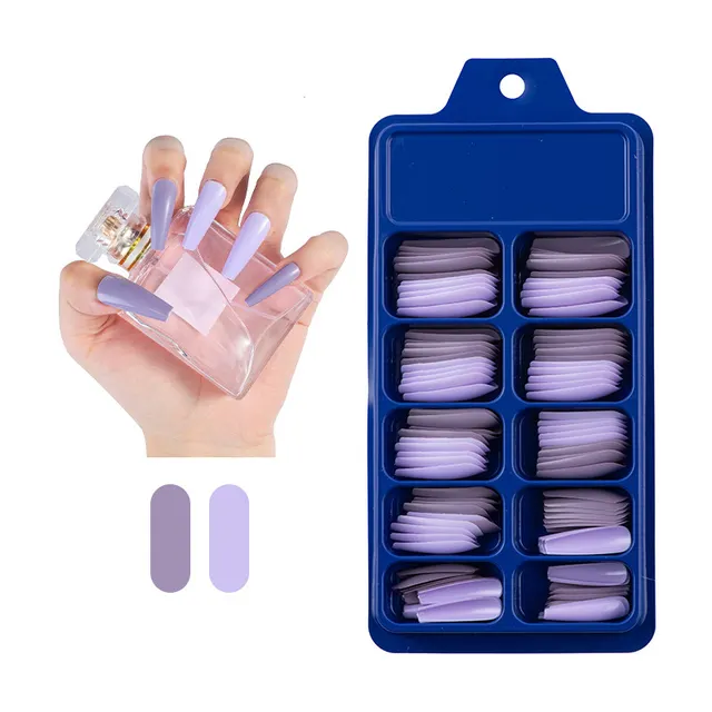 Pure Color Nail Patch Color Light Purple - Shop at LoveMi