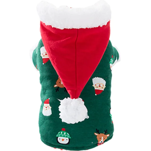 Dog Christmas And New Year Coat Padded Jacket Green - Shop at LoveMi