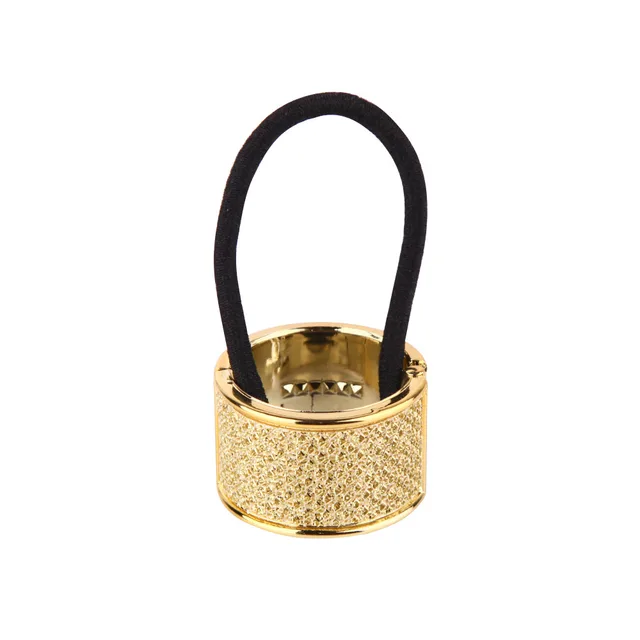 Korean Version Of Imitation Alloy Hair Tie Round Ponytail Buckle Rose Gold Ornament Gold - Shop at LoveMi