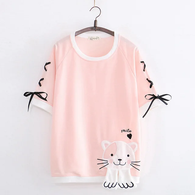College Style Middle School Students Cute And Sweet Sweater Pink - Shop at LoveMi
