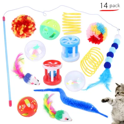 New Pet Cat Toy Funny Cat Stick Multiple Combinations Set1 - Shop at LoveMi