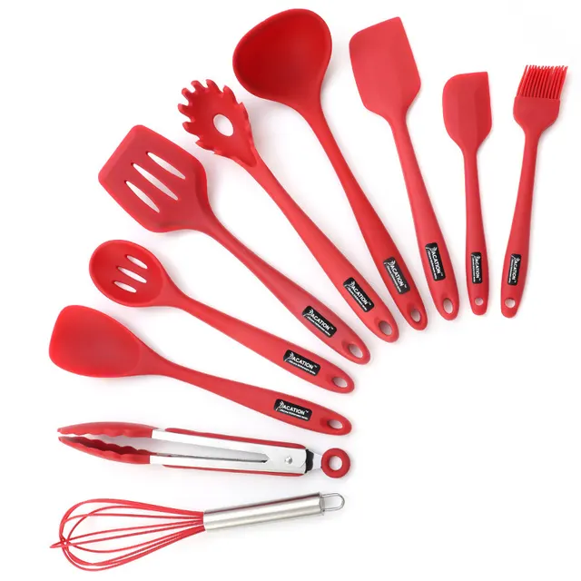 Heat Resistant Silicone Kitchenware Non Stick Cooking Spatula Set Big Spoon - Shop at LoveMi