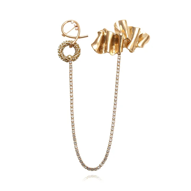 Exaggerated Claw Drill Tassel Brooch Vintage Metal Gold - Shop at LoveMi