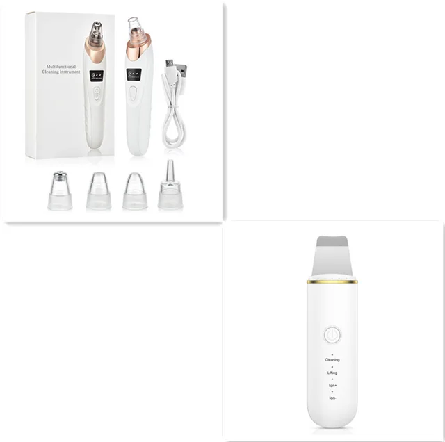 Electric Pore Cleaner Facial Beauty Device White Set - Shop at LoveMi