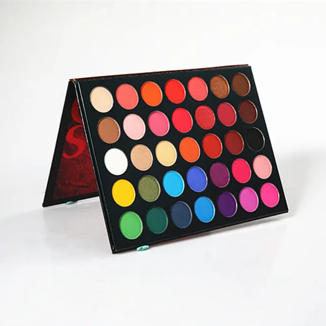 Beauty Glazed 35 Color Studio High Gloss Matte Eye Shadow Red - Shop at LoveMi