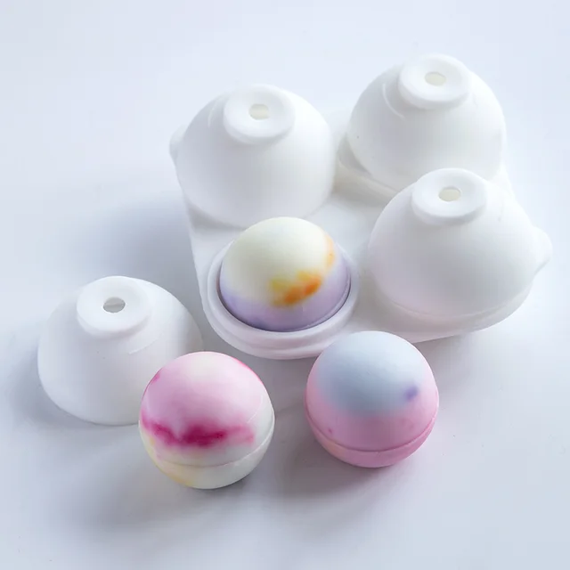 Four ball Silicone Mold DIY Handmade Soap Silicone Mold Soap Mold White - Shop at LoveMi