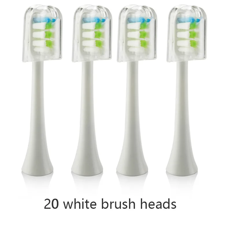 Doctor Bei Electric Toothbrush Head Universal Replacement - White20Pcs