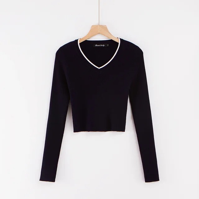 Solid Color Long Sleeved Top For Outer Wear Black - Shop at LoveMi