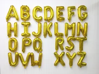 16 Inch English Alphabet Birthday Party Decoration Aluminum Balloon - Gold