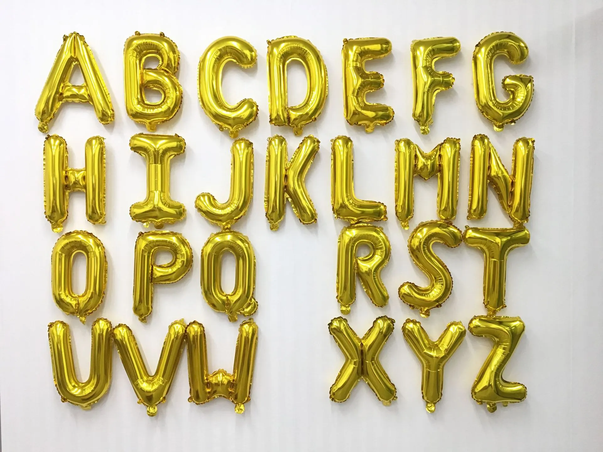 16 Inch English Alphabet Birthday Party Decoration Aluminum Balloon - Gold