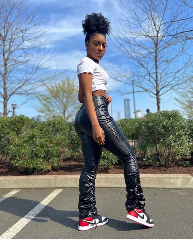 European And American Women's Classic Pile Of Leather Pants Black - Shop at LoveMi