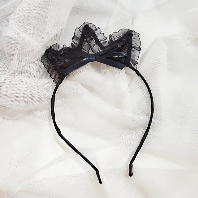 Lace Cat Ears Headband Children's Hair Accessories Cute Rabbit Ears Headband Lace Sexy Hairpin - Shop at LoveMi