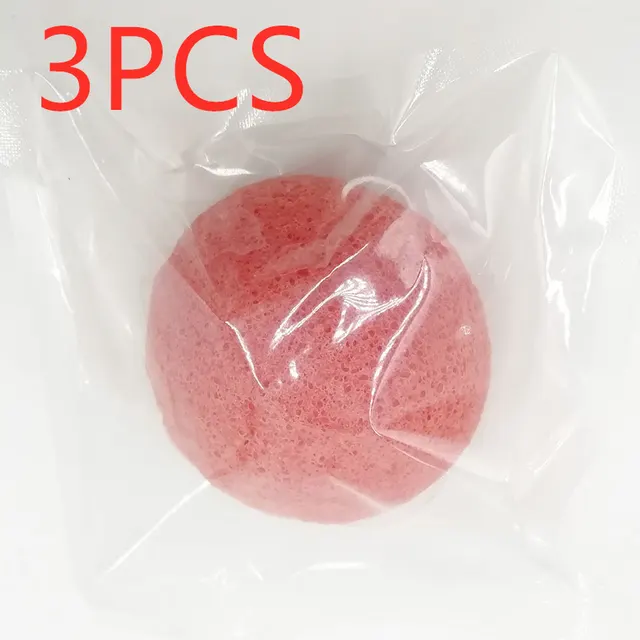 Natural Konjac Face Wash Puff Konjac Face Wash Cotton Bamboo Charcoal Face Wash Puff Red - Shop at LoveMi