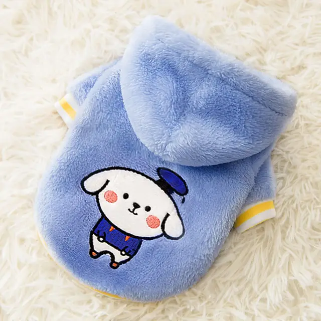 Carrot Satchel Dog Clothes Autumn And Winter Clothes Blue - Shop at LoveMi