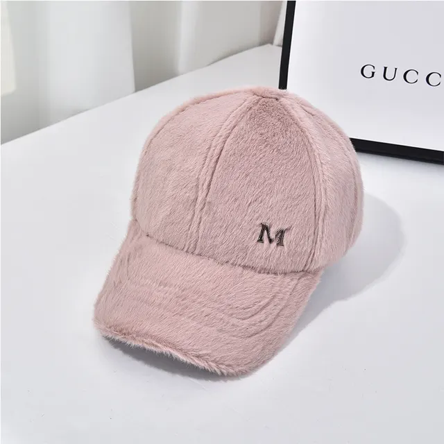 Warm Cap Korean Fashion Street Lamb Hair Winter Baseball Cap Pink - Shop at LoveMi