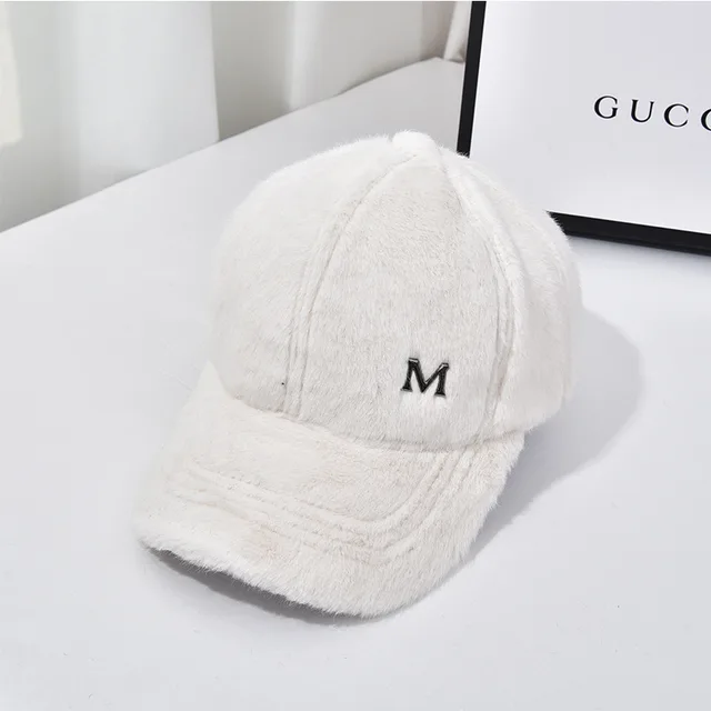 Warm Cap Korean Fashion Street Lamb Hair Winter Baseball Cap White - Shop at LoveMi