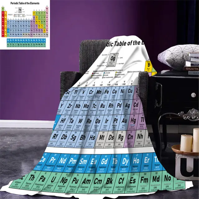 Periodic Table Of Elements 3D Digital Printing Sofa Blanket - Shop at LoveMi
