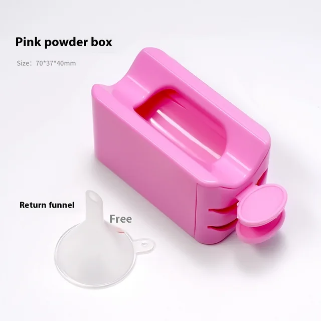 Manicure Powder Mirror Powder Recycling Box Pink - Shop at LoveMi