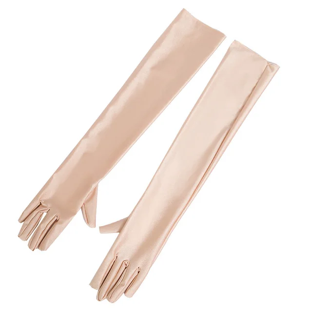 Women's High Elastic Long Gloves With Sun Protection And UV Protection Apricot - Shop at LoveMi