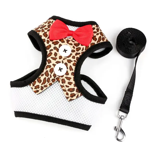 Dog leashes Small dog Teddy vest style bow evening dress chest straps Pet supplies 13 - Shop at LoveMi