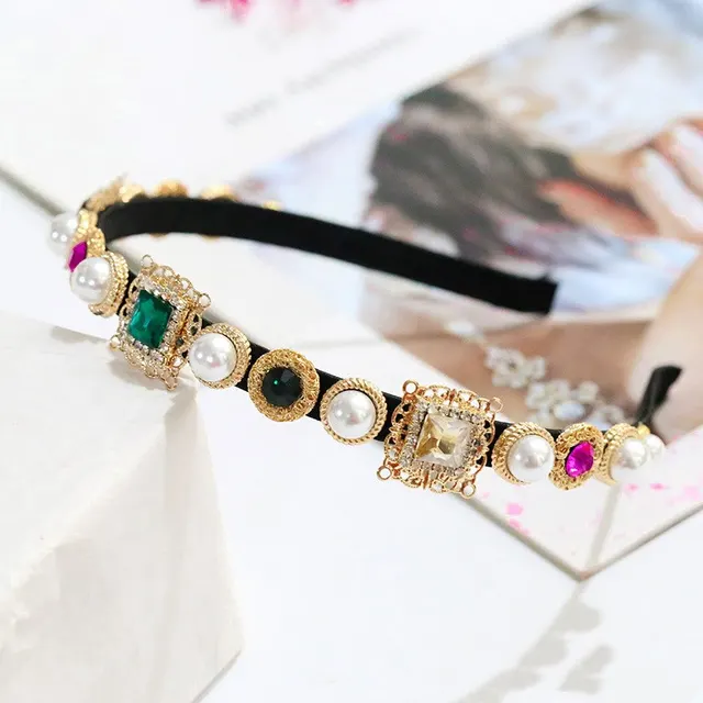 Simple Multi Color Versatile Headband, Exquisite and Delicate Metal Bridal Headband Colorful - Shop at LoveMi