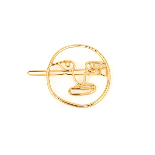 Alloy Creative Facebook Half Pull Hairpin and Word Clip Gold - Shop at LoveMi