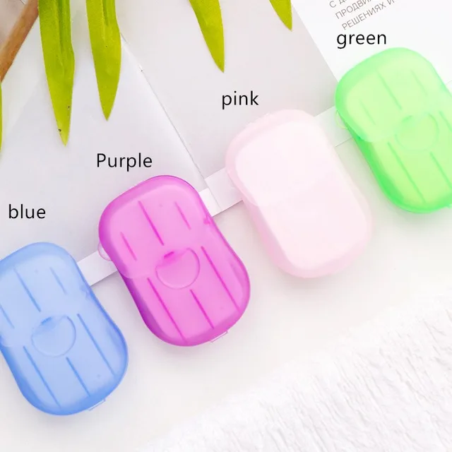 Boxed Soap Paper Portable Hand Washing Tablet Small Soap Tablet Mini Soap Paper Pink - Shop at LoveMi