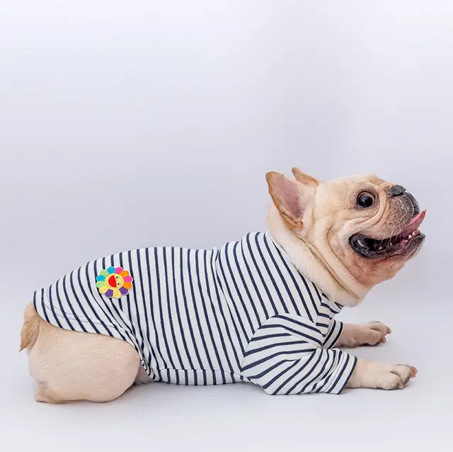 Anti Lint Base Shirt Cotton Stretch Dog Clothes Blue - Shop at LoveMi