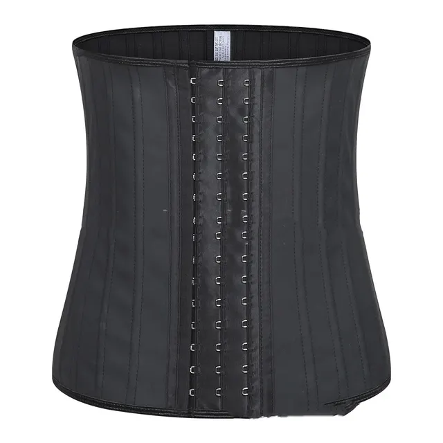 Glossy Rubber Latex Waist Corset For Women Black - Shop at LoveMi