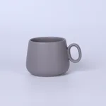 Macaron Ceramic Coffee Home Couple Mark Teacup - Grey