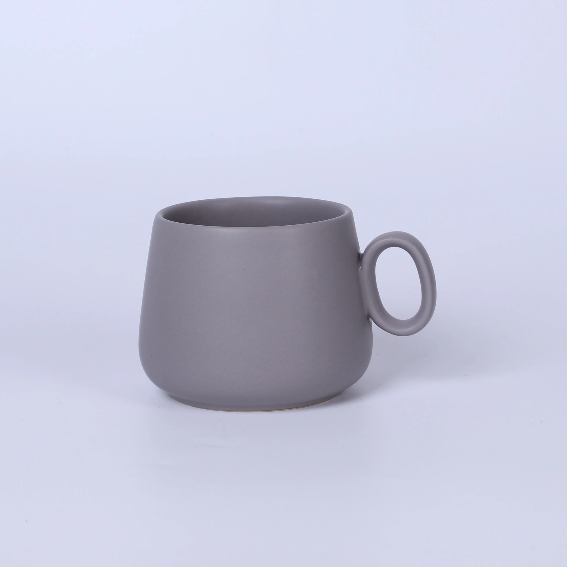 Macaron Ceramic Coffee Home Couple Mark Teacup - Grey
