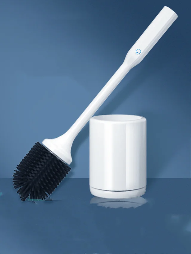 Toilet Brush Rubber Head Holder Cleaning Brush For Toilet Wall Hanging Household Floor Cleaning Bathroom Accessories Black - Shop at LoveMi