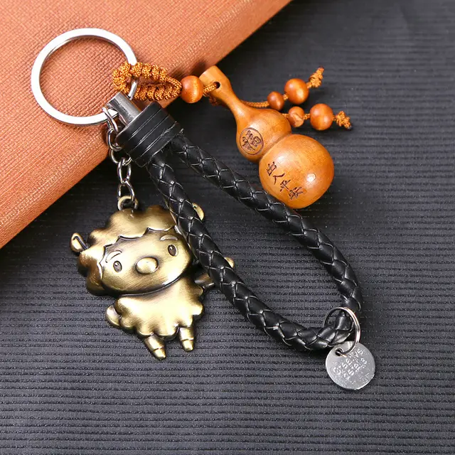 Zodiac Fashion Retro Metal Pendant Key Chain Gold - Shop at LoveMi