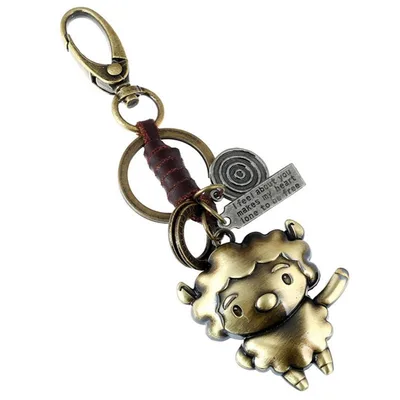 Zodiac Fashion Retro Metal Pendant Key Chain Steel - Shop at LoveMi