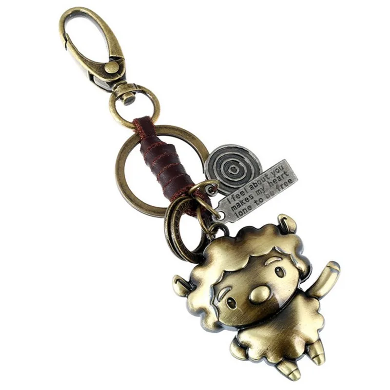 Zodiac Fashion Retro Metal Pendant Key Chain - Steel