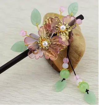 Handmade Hairpin Headdress From The Other Shore Flower Hairpin - Dark Purple