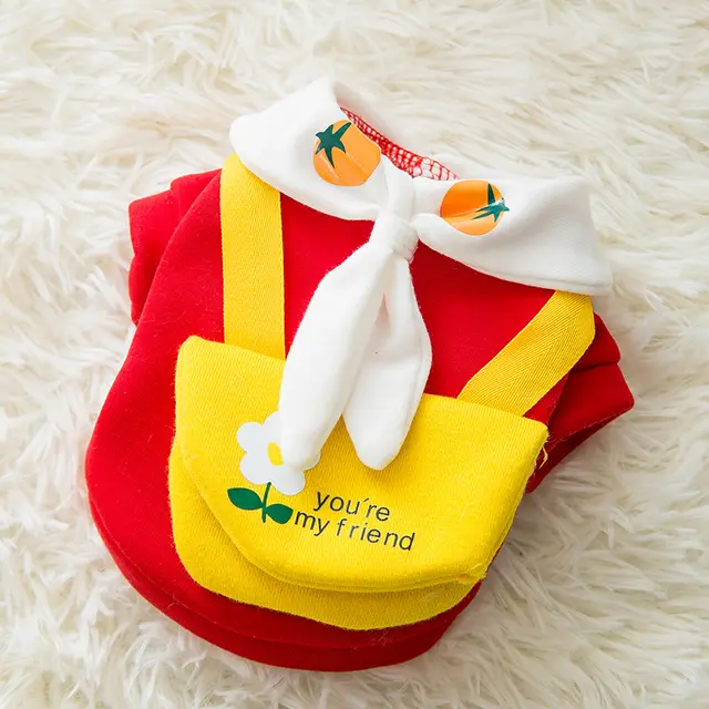 Fashion Cute Cartoon Pet Autumn And Winter Clothes Red - Shop at LoveMi