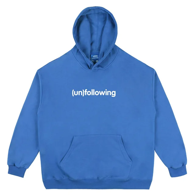 Fashion Drop Shoulder Letter Print Pullover Hoodie Blue - Shop at LoveMi