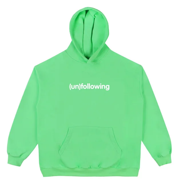 Fashion Drop Shoulder Letter Print Pullover Hoodie Green - Shop at LoveMi