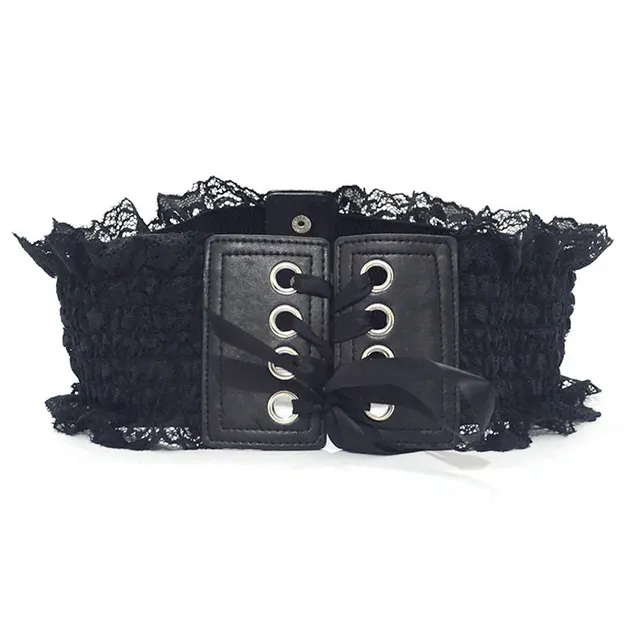 European And American Ladies Lace Decoration Girdle Black - Shop at LoveMi