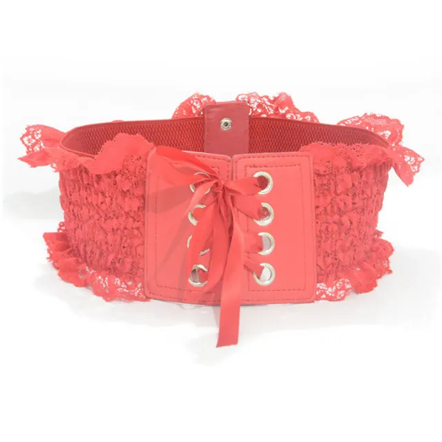 European And American Ladies Lace Decoration Girdle Red - Shop at LoveMi