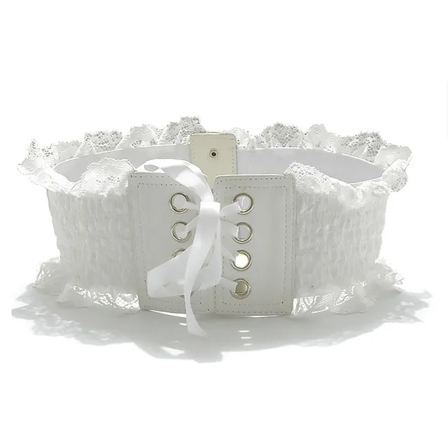 European And American Ladies Lace Decoration Girdle White - Shop at LoveMi