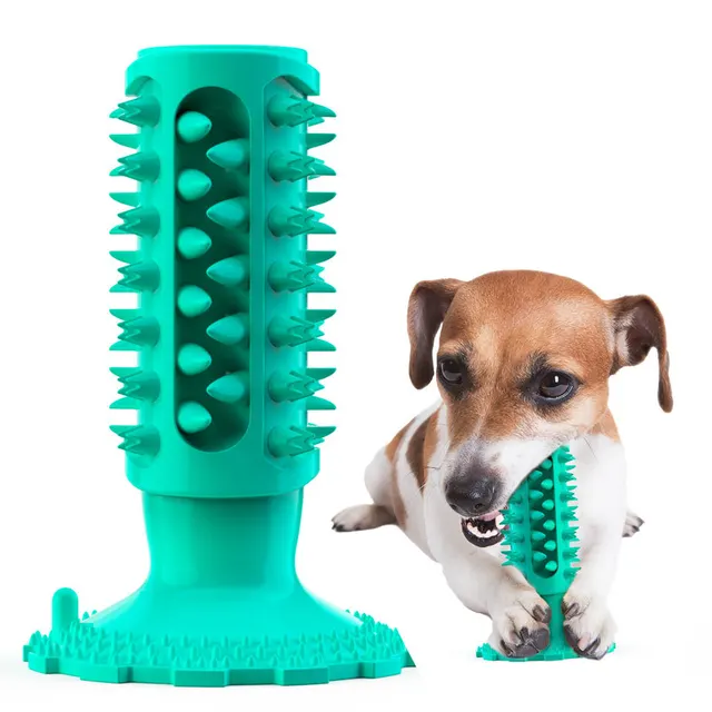 Teeth Cleaning Dog Toothbrush Sucker Molar Stick Dog Bite Toy Blue - Shop at LoveMi