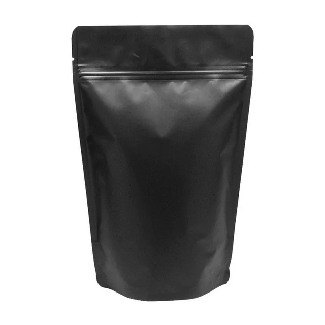 Black Zipper Bag Frosted Aluminized Ziplock Tea Bag Black - Shop at LoveMi