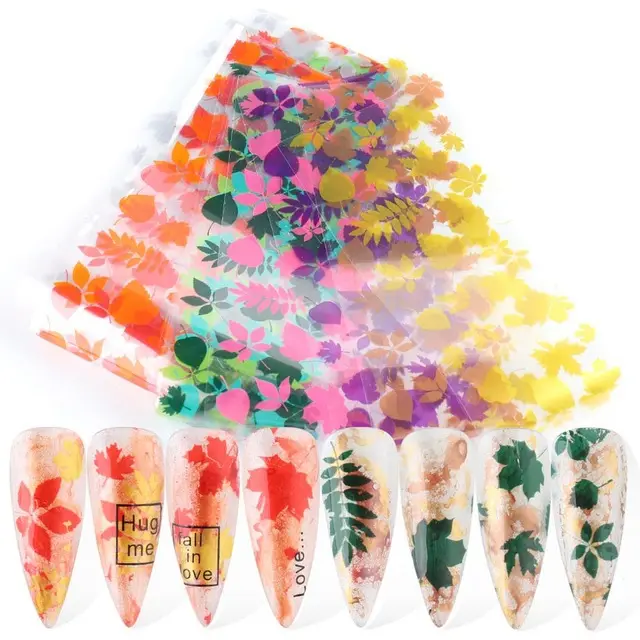 Nail Art 10 Color Laser Butterfly Nail Star Transfer Stickers - Shop at LoveMi