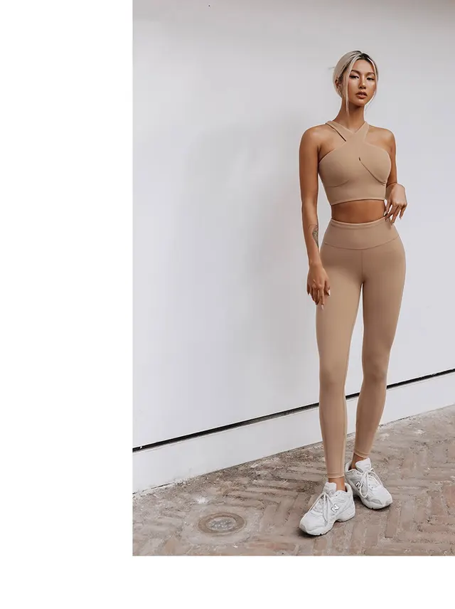 Women's Yoga Wear Vest Sports Bra Underwear Khaki Vest - Shop at LoveMi