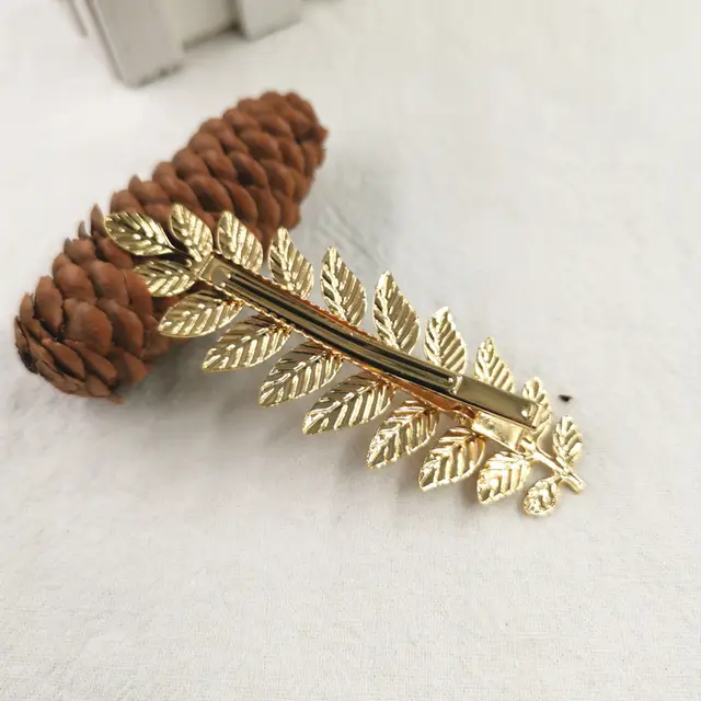European And American Personality Retro Leaf Hairpin Elastic Ponytail Clip - Shop at LoveMi
